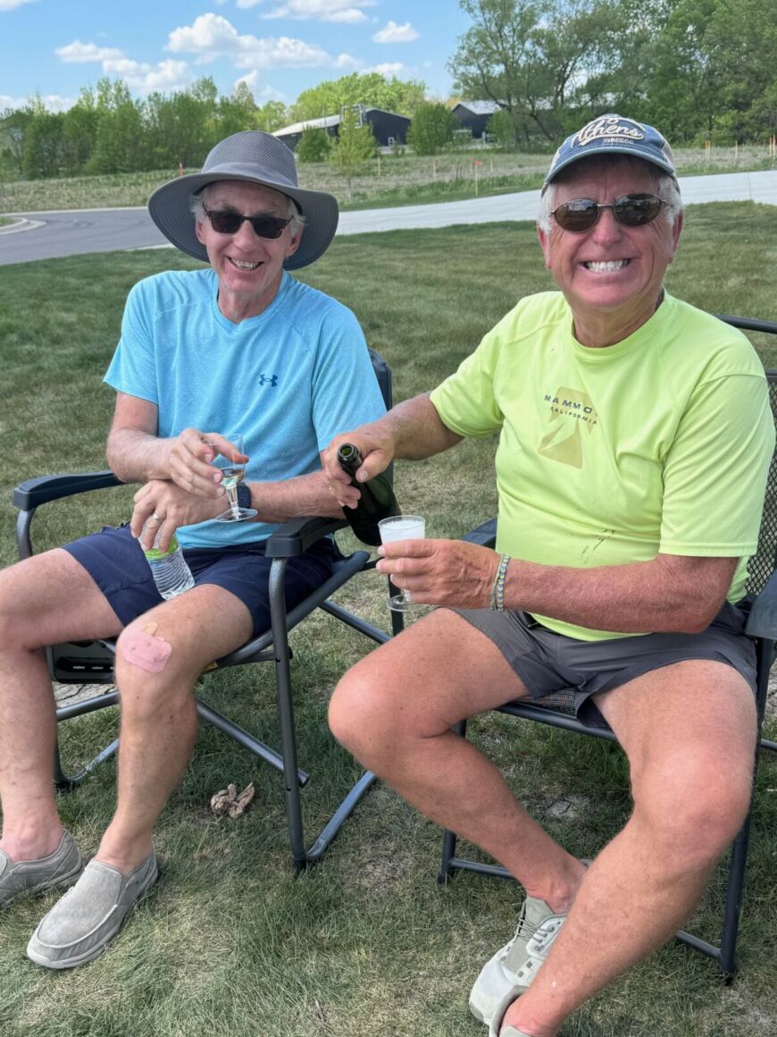 Residents enjoying an outdoor social gathering at Siesta Hills in Mankato Minnesota