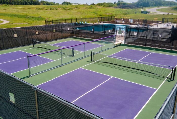 Siesta Hills Pickleball Courts Outdoor pickleball courts at Siesta Hills community in Mankato, Minnesota