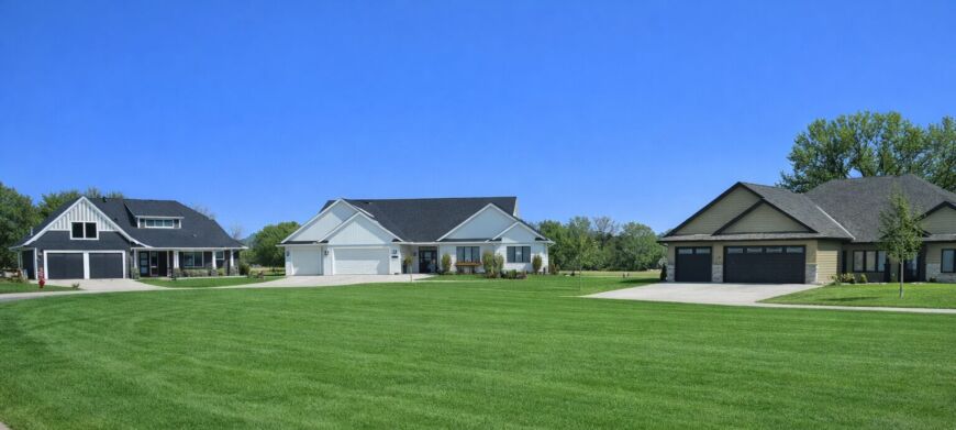 Residential homes in Siesta Hills Mankato MN showing coordinated neighborhood planning and consistent lot layout supporting long-term property value.